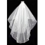 Veil - Pipe beaded trim w/rhinestone essence  - 39" - VL-V50186IV